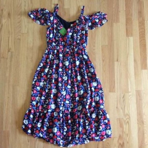 NEW KATE SPADE DAISY SATIN STRIPE MIDI DRESS! - Picture 7 of 11